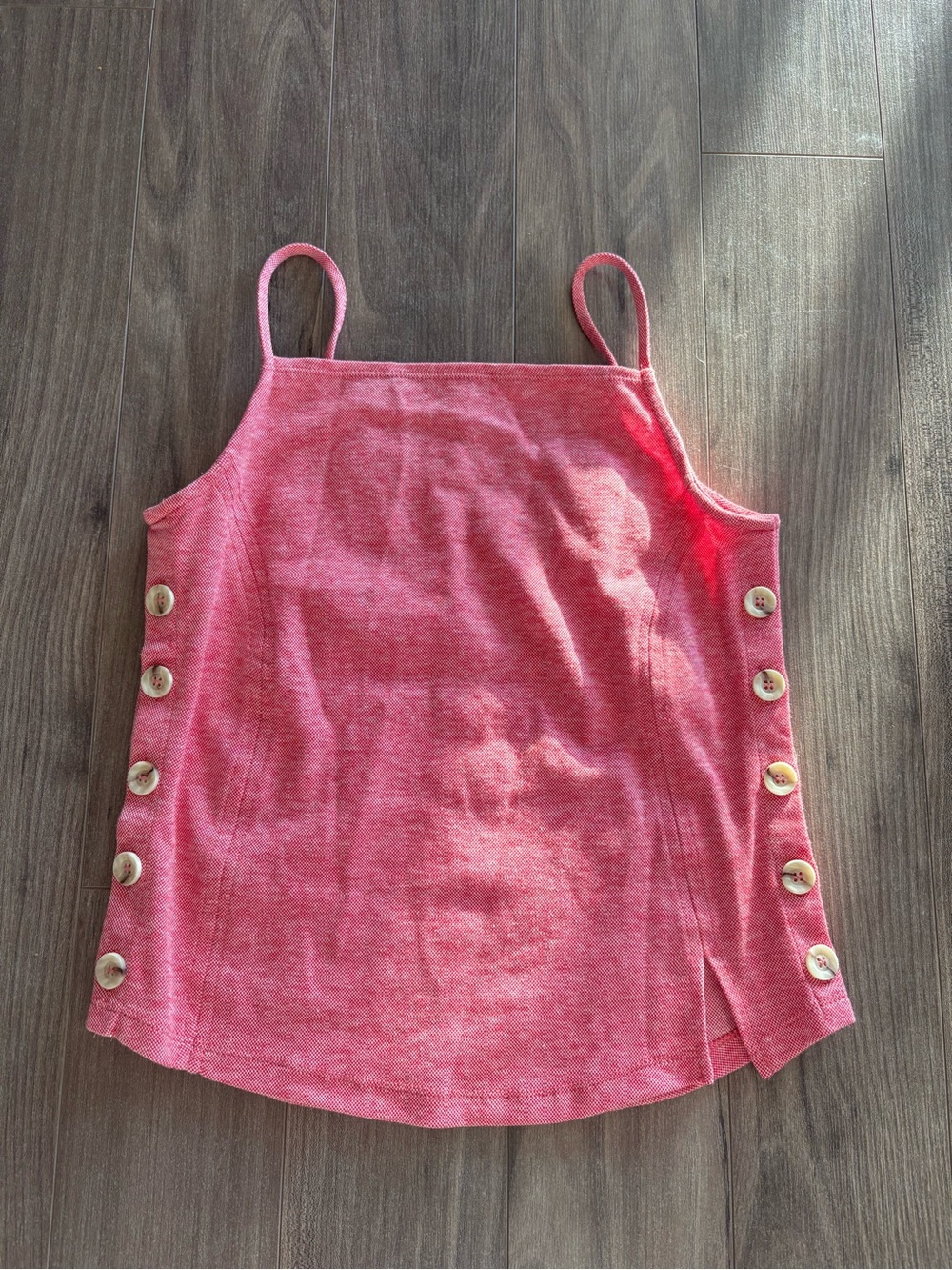 Meadow Rue Red Button-Trim Tank